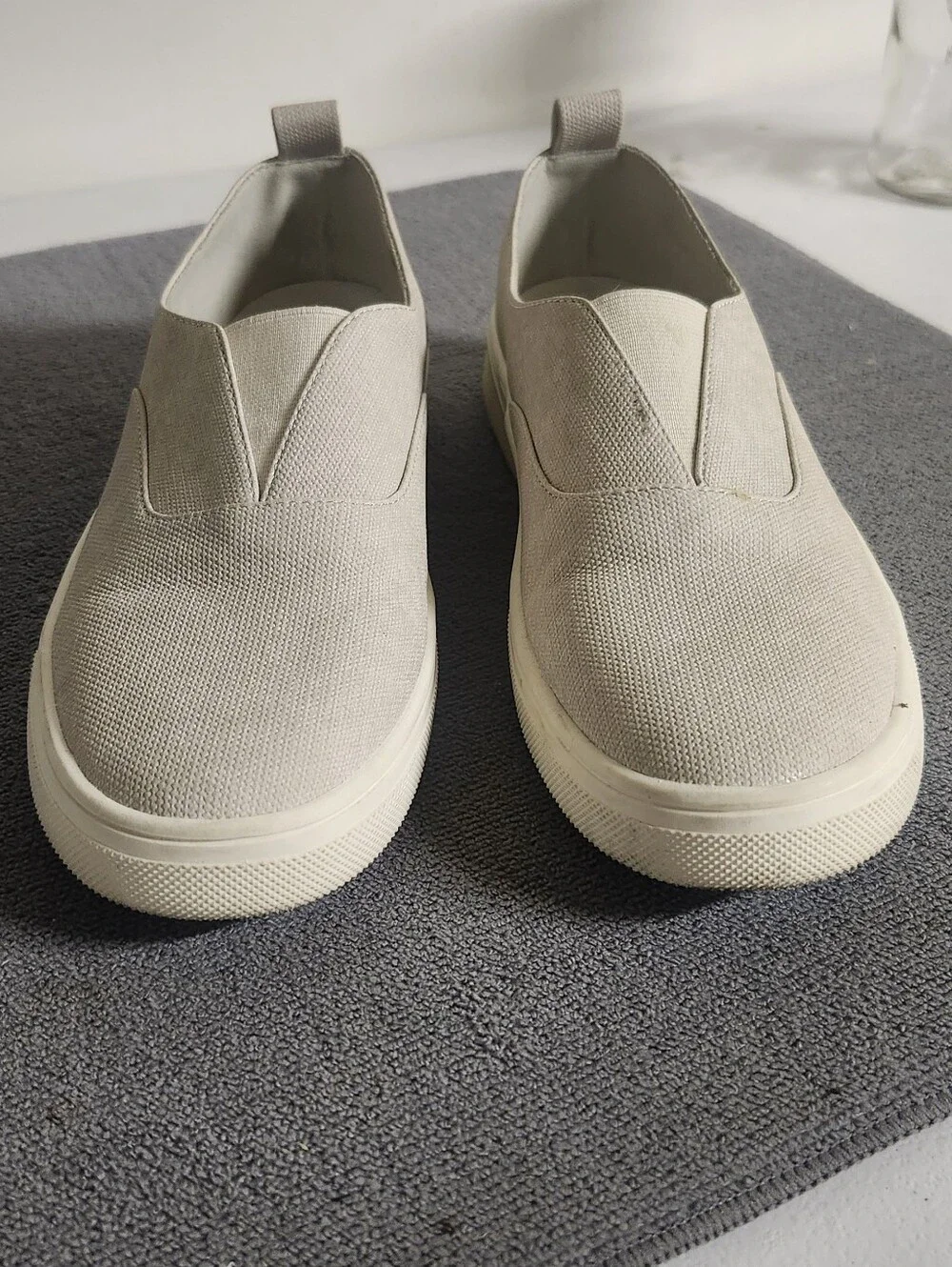Womens Slip-On Canvas Sneakers in Light Beige